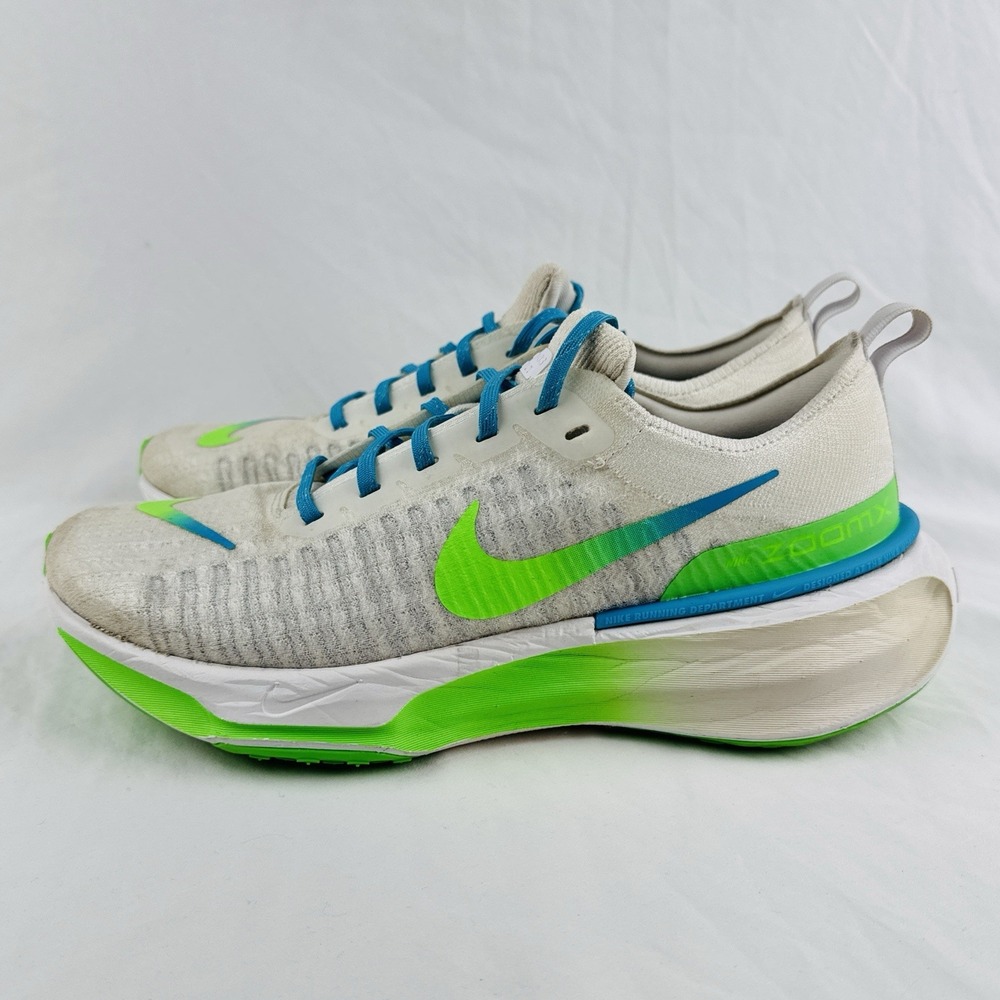Nike ZoomX Invincible Run 3 Running Shoes Men's Size 10 White Volt DX5050-100
